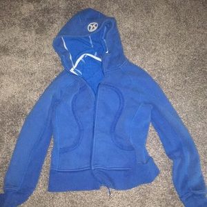 Lululemon blue zip up hoodie